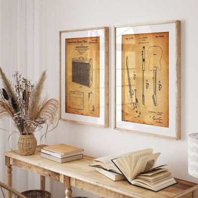 Fender Amplifier And Telecaster Guitar Patent Prints - Magic Posters
