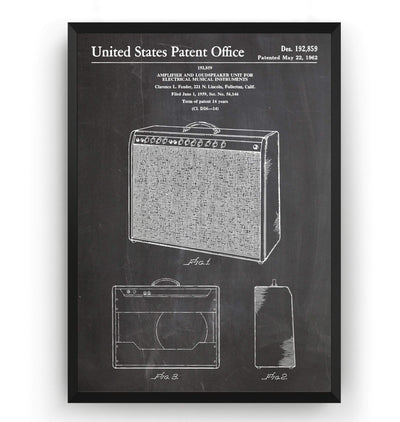 Fender Amplifier And Telecaster Guitar Patent Prints - Magic Posters