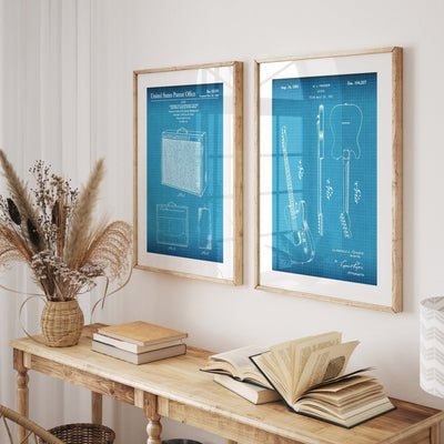 Fender Amplifier And Telecaster Guitar Patent Prints - Magic Posters