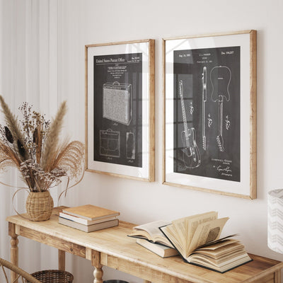 Fender Amplifier And Telecaster Guitar Patent Prints - Magic Posters