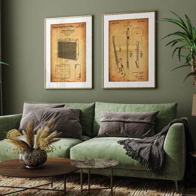 Fender Amplifier And Telecaster Guitar Patent Prints - Magic Posters