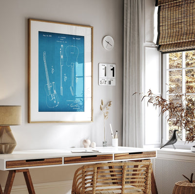 Fender Telecaster 1951 Guitar Patent Print - Magic Posters