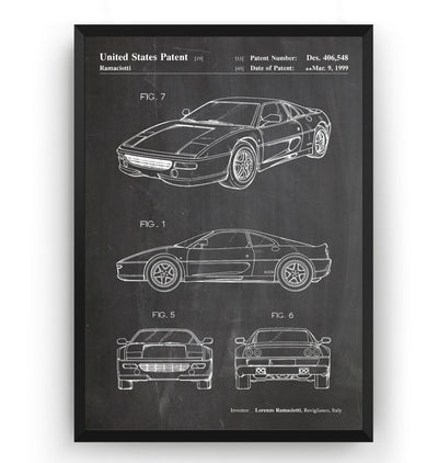 Ferrari F355 1999 Patent Print - Magic Posters