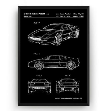 Ferrari F355 1999 Patent Print - Magic Posters
