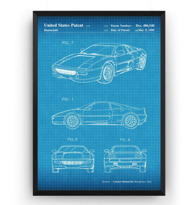 Ferrari F355 1999 Patent Print - Magic Posters
