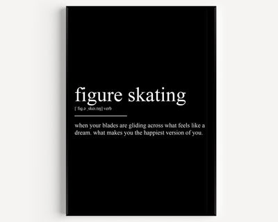 Figure Skating Definition Print - Magic Posters