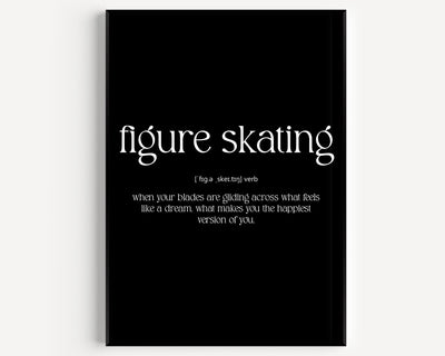 Figure Skating Definition Print - Magic Posters