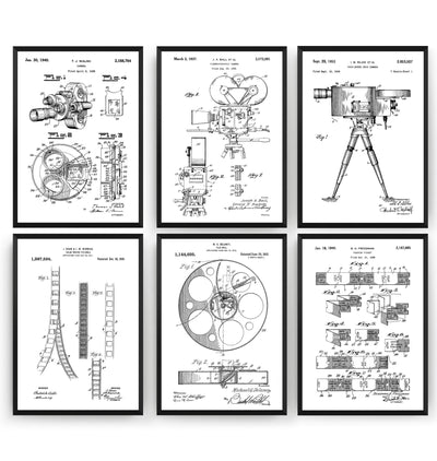 Film And Movie Set Of 6 Patent Prints - Magic Posters