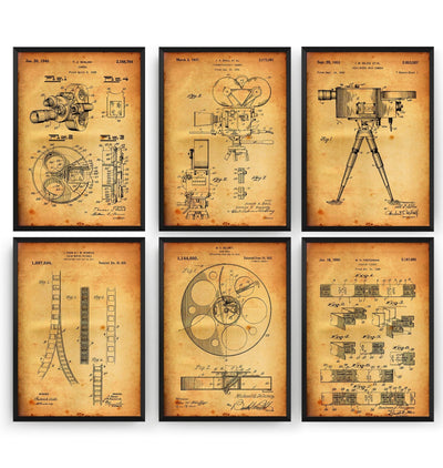 Film And Movie Set Of 6 Patent Prints - Magic Posters