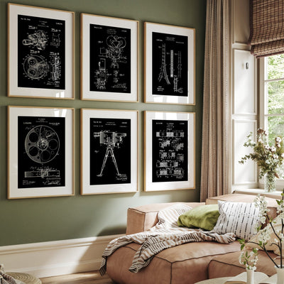 Film And Movie Set Of 6 Patent Prints - Magic Posters