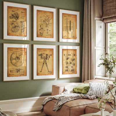 Film And Movie Set Of 6 Patent Prints - Magic Posters