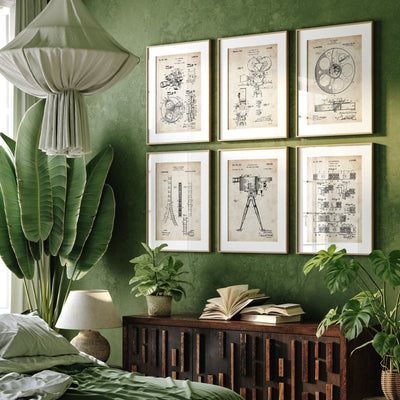 Film And Movie Set Of 6 Patent Prints - Magic Posters