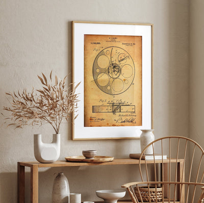 Film Reel 1915 Patent Print - Magic Posters