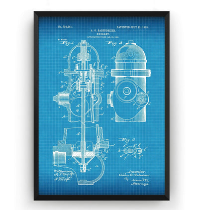 Fire Hydrant Patent Print - Magic Posters