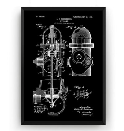 Fire Hydrant Patent Print - Magic Posters