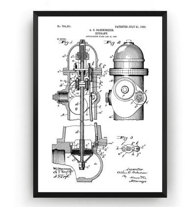 Fire Hydrant Patent Print - Magic Posters