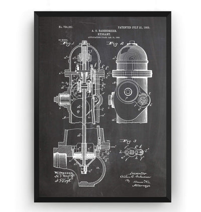 Fire Hydrant Patent Print - Magic Posters