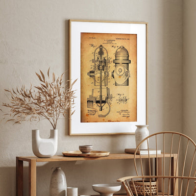 Fire Hydrant Patent Print - Magic Posters