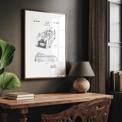 Fire Truck Patent Print - Magic Posters