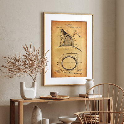 Firefighter Helmet Patent Print - Magic Posters