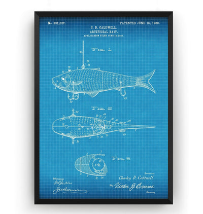 Fishing Artificial Bait Patent Print - Magic Posters