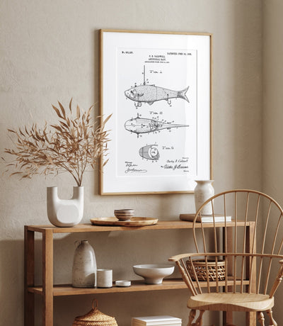 Fishing Artificial Bait Patent Print - Magic Posters