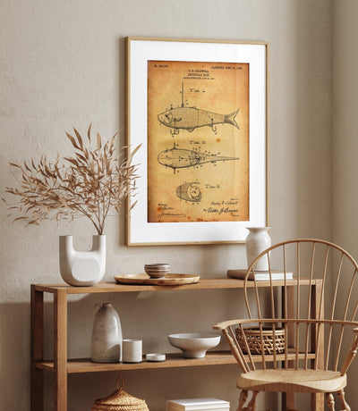 Fishing Artificial Bait Patent Print - Magic Posters