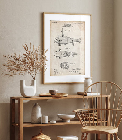 Fishing Artificial Bait Patent Print - Magic Posters