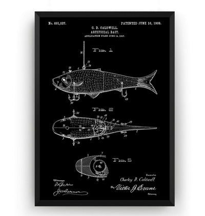 Fishing Artificial Bait Patent Print - Magic Posters