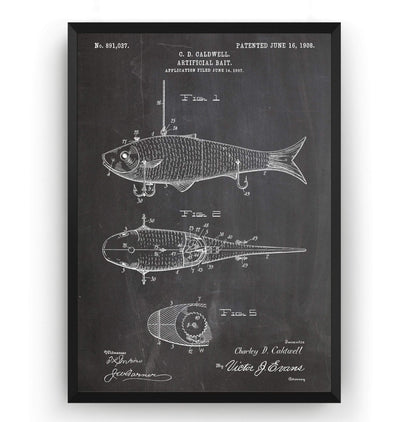 Fishing Artificial Bait Patent Print - Magic Posters