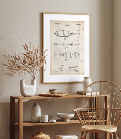 Fishing Lure 1964 Patent Print - Magic Posters