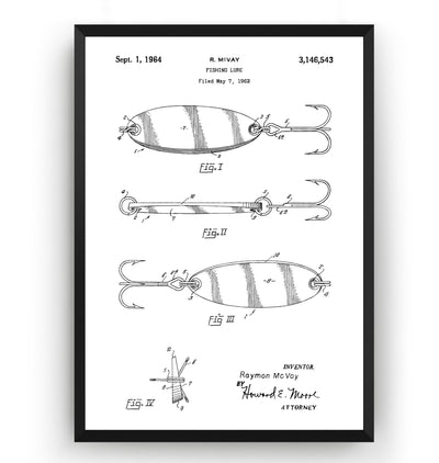 Fishing Lure 1964 Patent Print - Magic Posters