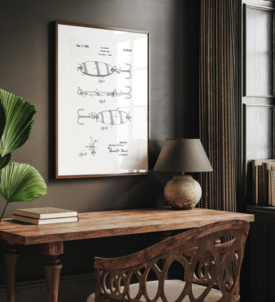 Fishing Lure 1964 Patent Print - Magic Posters