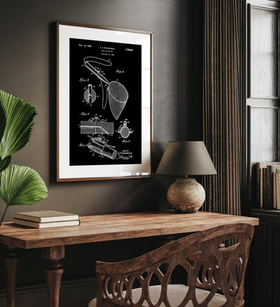 Fishing Net 1929 Patent Print - Magic Posters