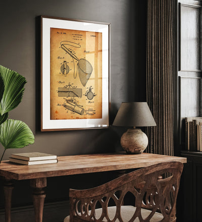 Fishing Net 1929 Patent Print - Magic Posters
