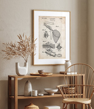Fishing Net 1929 Patent Print - Magic Posters