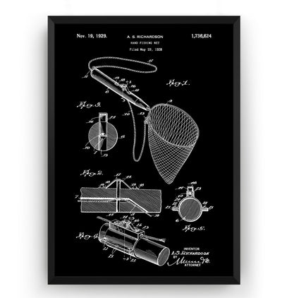 Fishing Net 1929 Patent Print - Magic Posters
