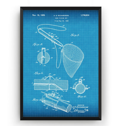 Fishing Net 1929 Patent Print - Magic Posters