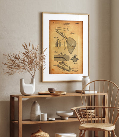 Fishing Net 1929 Patent Print - Magic Posters