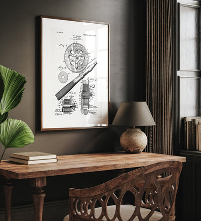 Fishing Reel 1906 Patent Print - Magic Posters