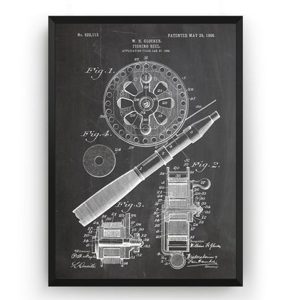 Fishing Reel 1906 Patent Print - Magic Posters