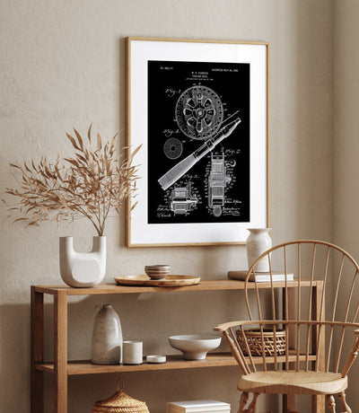 Fishing Reel 1906 Patent Print - Magic Posters