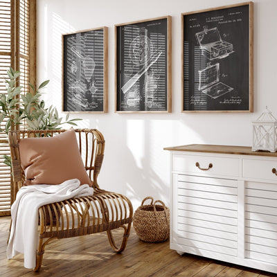 Fishing Set Of 3 Patent Prints - Magic Posters