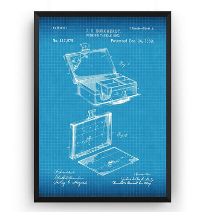 Fishing Tackle Box 1889 Patent Print - Magic Posters