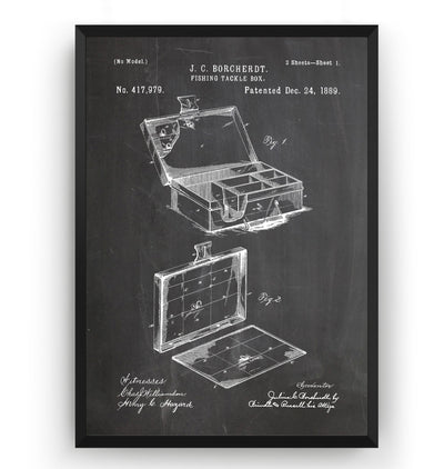 Fishing Tackle Box 1889 Patent Print - Magic Posters