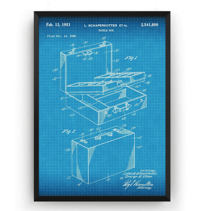 Fishing Tackle Box 1951 Patent Print - Magic Posters