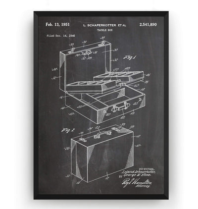 Fishing Tackle Box 1951 Patent Print - Magic Posters