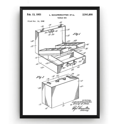 Fishing Tackle Box 1951 Patent Print - Magic Posters