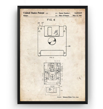 Floppy Disk Patent Print - Magic Posters