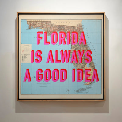 Florida Retro Pop Art Map Print - Magic Posters
